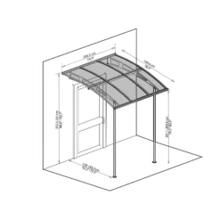 Palram - Canopia Canopy Vega 2000 Grey Clear -Garden & Outdoor Store 12806781 1344833199733610
