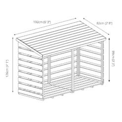 Mercia Double Log Store -Garden & Outdoor Store 12806821 5215028837739206