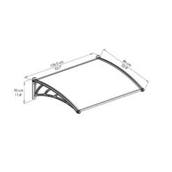 Palram - Canopia Canopy Neo 1350 Grey Twinwall -Garden & Outdoor Store 12807312 1234833218003766