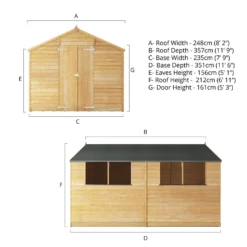 Mercia 12 X 8ft Overlap Double Door Apex Shed -Garden & Outdoor Store 12809174 2585036364238701