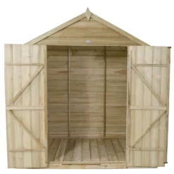 7x5ft Forest Natural Timber Overlap Pent Pressure Treated Wooden Shed -Garden & Outdoor Store 12810896 1614833194205144
