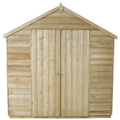 7x5ft Forest Natural Timber Overlap Pent Pressure Treated Wooden Shed -Garden & Outdoor Store 12810896 5134833194334555