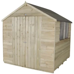 7x7ft Forest Natural Timber Overlap Apex Pressure Treated Wooden Shed -Garden & Outdoor Store 12810900 2074833193748205