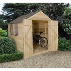 7x7ft Forest Natural Timber Overlap Apex Pressure Treated Wooden Shed -Garden & Outdoor Store 12810900 3214833193558506