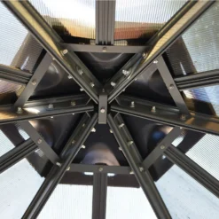 Palram - Canopia Monaco Hexagonal Garden Gazebo Grey -Garden & Outdoor Store 12810973 1244924173025941