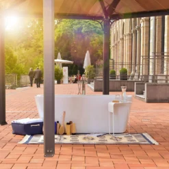 Palram - Canopia Monaco Hexagonal Garden Gazebo Grey -Garden & Outdoor Store 12810973 6594924172899470