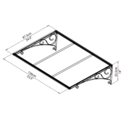 Palram - Canopia Canopy Venus 1350 Clear -Garden & Outdoor Store 12810976 6284833201142140