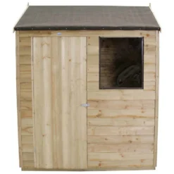 6x4ft Forest Wooden Overlap Pressure Treated Reverse Apex Shed -incl. Installation -Garden & Outdoor Store 12815051 1424846118501154