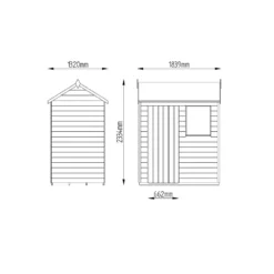 6x4ft Forest Wooden Overlap Pressure Treated Reverse Apex Shed -incl. Installation -Garden & Outdoor Store 12815051 5034846118602170