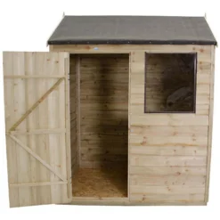 6x4ft Forest Wooden Overlap Pressure Treated Reverse Apex Shed -incl. Installation -Garden & Outdoor Store 12815051 7454846118471703
