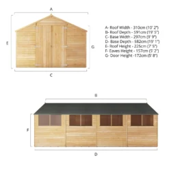Mercia 20 X 10ft Overlap Apex Wooden Shed -Garden & Outdoor Store 12819927 1915047801307988