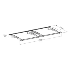 Palram - Canopia Canopy Aquila 3000 Grey Clear -Garden & Outdoor Store 12821841 5654833200018391