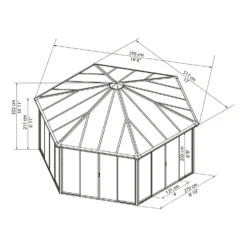 Palram - Canopia Garda Garden Conservatory Grey Bronze -Garden & Outdoor Store 12821929 6454833172872189