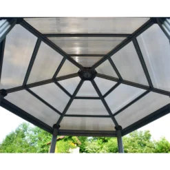 Palram - Canopia Roma Hexagonal Garden Gazebo Grey -Garden & Outdoor Store 12821930 6544833174932253