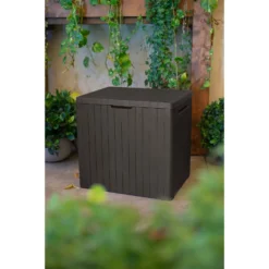 Keter City Outdoor Garden Storage Box 113L - Brown -Garden & Outdoor Store 12822290 1124900073755494