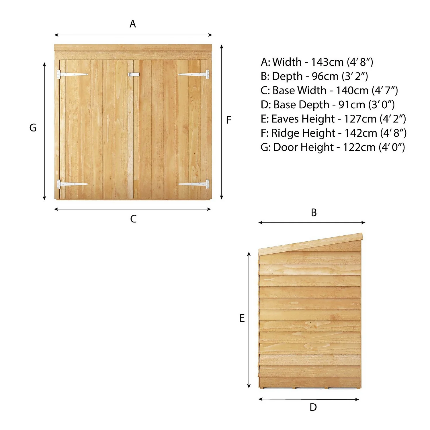 Mercia Overlap Pent Mowerstore 3x5ft 10 Mercia Overlap Pent Mowerstore 3x5ft - Image 10