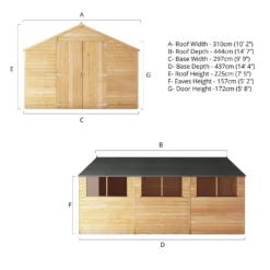 Mercia 15 X 10ft Overlap Apex Shed - Incl. Installation -Garden & Outdoor Store 12825397 1035047801317831