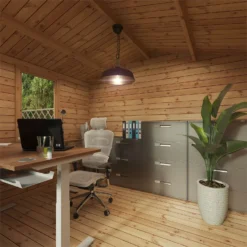 Mercia (Installation Included) 3.3x3.7m Sherwood 19mm Log Cabin With Veranda -Garden & Outdoor Store 12825711 7594833220560105