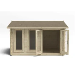 Chiltern 4.0m X 3.0m Log Cabin Single Glazed 24kg Felt, Plus Underlay -Garden & Outdoor Store 12832761 1594833200263476