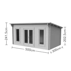 Forest Elmley 5.0m X 3.0m Log Cabin Double Glazed 24kg Polyester Felt, Plus Underlay -Garden & Outdoor Store 12832778 1414833197602188