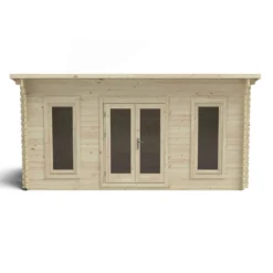 Forest Elmley 5.0m X 3.0m Log Cabin Double Glazed 24kg Polyester Felt, Plus Underlay -Garden & Outdoor Store 12832778 3254833197619384