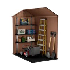 Keter Darwin 6 X 4ft Outdoor Garden Apex Storage Shed - Brown -Garden & Outdoor Store 12833043 2135036178077022