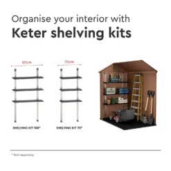 Keter Darwin 6 X 4ft Outdoor Garden Apex Storage Shed - Brown -Garden & Outdoor Store 12833043 5775036178043584