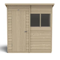 Forest 6 X 4ft Overlap Pressure Treated Pent Shed -Garden & Outdoor Store 12833288 1114833198188748