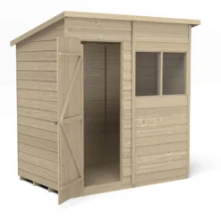 Forest 6 X 4ft Overlap Pressure Treated Pent Shed -Garden & Outdoor Store 12833288 1794833198127527