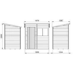 Forest 6 X 4ft Overlap Pressure Treated Pent Shed -incl. Installation -Garden & Outdoor Store 12833306 1064833202305090