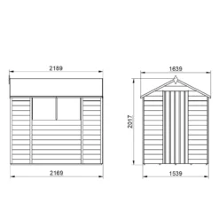 Forest 7 X 5ft Overlap Pressure Treated Apex Shed -incl. Installation -Garden & Outdoor Store 12833312 1554833204629298