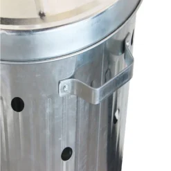 None Garden Galvanised Steel Incinerator / Fire Bin With Lid - 85L -Garden & Outdoor Store 12834094 7265030658432669