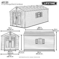 Lifetime 8 X 20 Ft Outdoor Storage Shed -Garden & Outdoor Store 12836592 5145012583846294