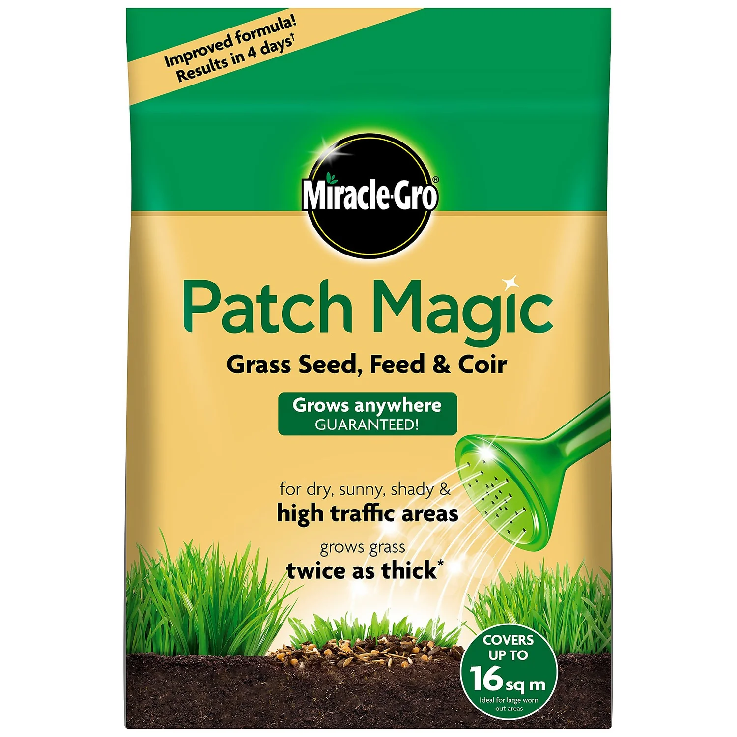 Miracle-Gro Patch Magic Grass Seed, Feed & Coir - 48 Patch Bag 1 Miracle-Gro Patch Magic Grass Seed, Feed & Coir - 48 Patch Bag