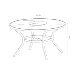 Misali 6 Seater Garden Dining Set -Garden & Outdoor Store 12881492 5834948030746531