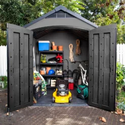 Keter Premier 7 X 7ft Outdoor Garden Apex Storage Shed - Grey -Garden & Outdoor Store 12882034 9565036180690085