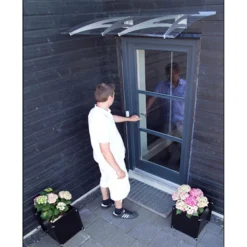 None Cambridge 1200X700 Silver Door Canopy -Garden & Outdoor Store 12882255 2994843527512079