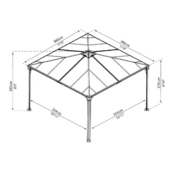Palram - Canopia Palermo 3000 Garden Gazebo -Garden & Outdoor Store 12883602 1284857059123592
