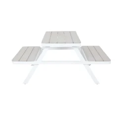 Picnic Bench - White & Grey -Garden & Outdoor Store 12885210 1354846186560357