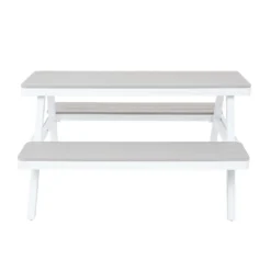 Picnic Bench - White & Grey -Garden & Outdoor Store 12885210 6834846186528506