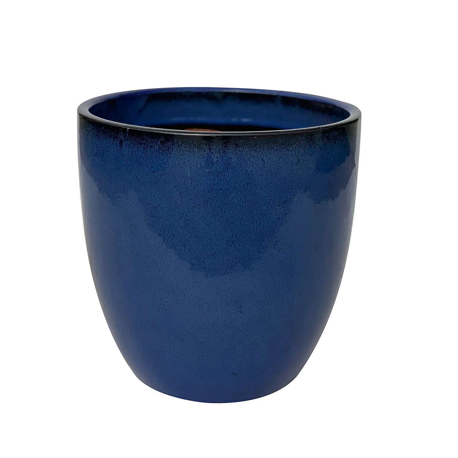 Chiswick Egg Imperial Terracotta Pot In Blue - 20cm 1 Chiswick Egg Imperial Terracotta Pot In Blue - 20cm