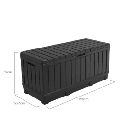 Keter Kentwood Outdoor Garden Storage Box 350L - Graphite -Garden & Outdoor Store 12885762 1494899008656236