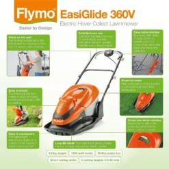 Flymo 1800W EasiGlide Electric Hover Lawn Mower - 36cm -Garden & Outdoor Store 12885898 1874843592684055