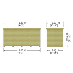 Shire Tongue & Groove Wooden Storage Box - 4x2ft -Garden & Outdoor Store 12887189 1604851576664698
