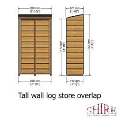 Shire Tall Wall Log Store - 3x1.5ft -Garden & Outdoor Store 12887202 2044851593436426
