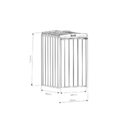 Mercia Single Bin Store (Installed) -Garden & Outdoor Store 12888121 8044843295196795