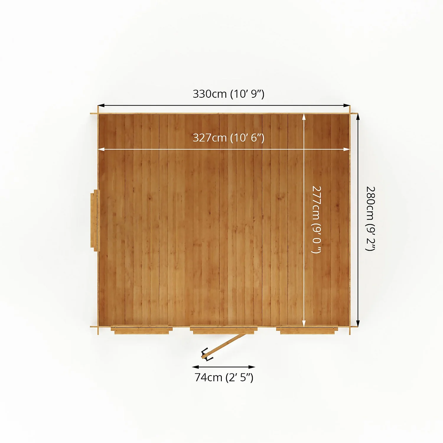 Mercia 3.5 X3m 19mm Log Cabin (Installed) 10 Mercia 3.5 X3m 19mm Log Cabin (Installed) - Image 10