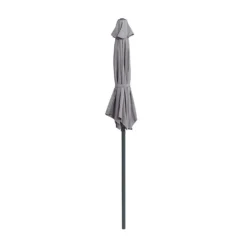 None 2.1m Crank & Tilt Parasol Light Grey - Dia. 38mm -Garden & Outdoor Store 12888557 1054843673613402