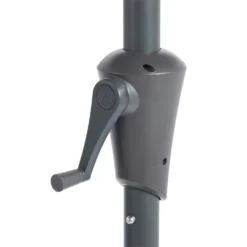 None 2.1m Crank & Tilt Parasol Dark Grey - Dia. 38mm -Garden & Outdoor Store 12888560 1804843674218079