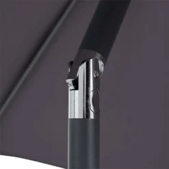 None 2.1m Crank & Tilt Parasol Dark Grey - Dia. 38mm -Garden & Outdoor Store 12888560 2074843674185979